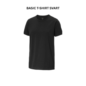 Basic T-Shirt Svart med klubb tryck