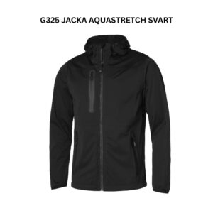G325 Jacka Aquastretch Svart med klubb tryck
