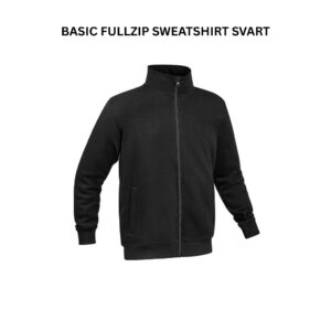 Basic Fullzip Sweatshirt Svart med klubb tryck